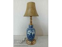 A beautiful antique porcelain lamp