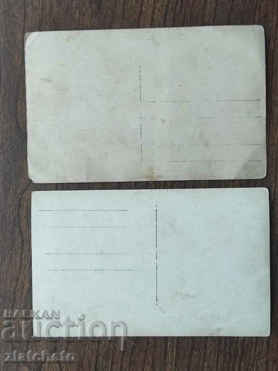 Lot of two old photos Kingdom of Bulgaria with stuffed bear - 5