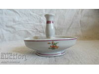 Beautiful old Bulgarian porcelain salt shaker 1959