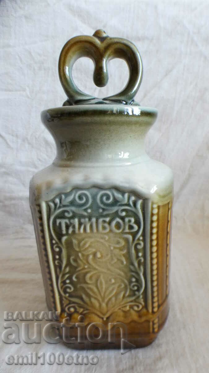 Souvenir bottle of the city of Tambov USSR with a beehive coat of arms