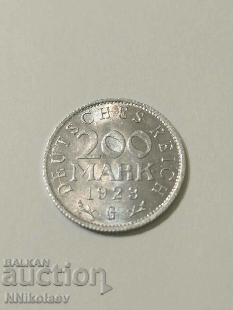 Germany 200 marks 1923 G with price 5.00 BGN | € 2.56 Germany 200 marks 1923 G with price 5.00 BGN | € 2.56