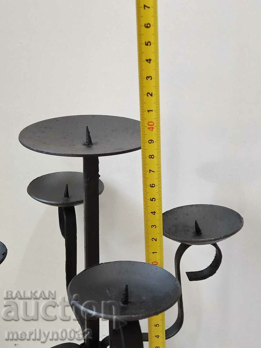 Lampă veche de sfeșnic din fier forjat - 5 Lampă veche de sfeșnic din fier forjat - 5