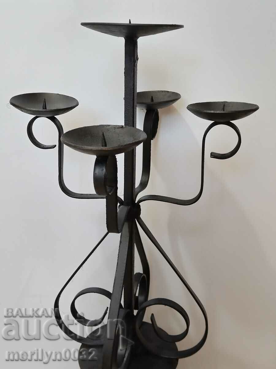 Lampă veche de sfeșnic din fier forjat - 7 Lampă veche de sfeșnic din fier forjat - 7