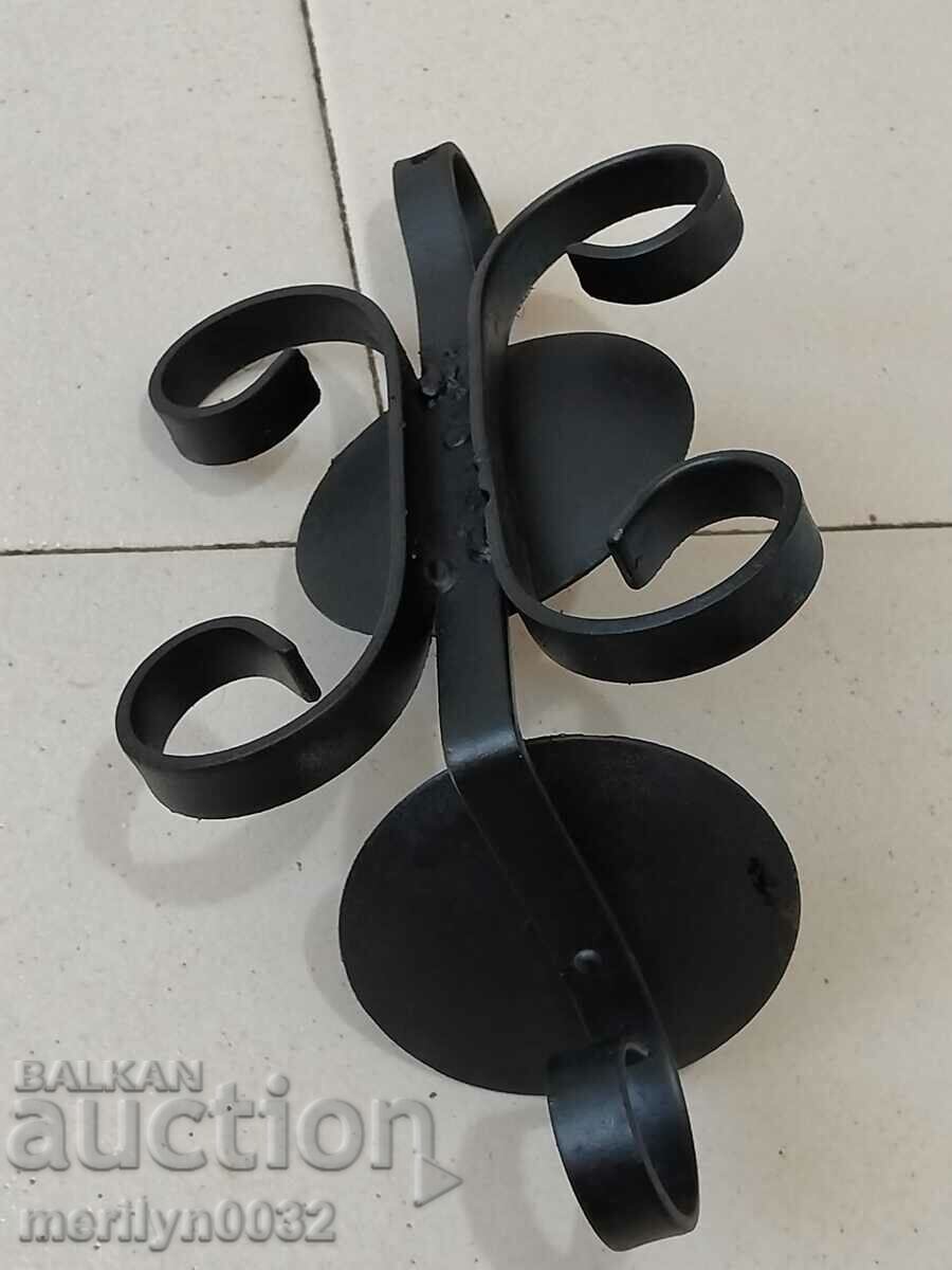 Lampă veche de sfeșnic din fier forjat - 6 Lampă veche de sfeșnic din fier forjat - 6