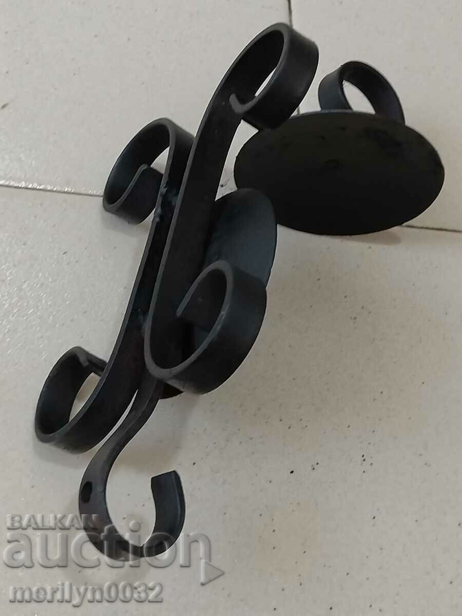 Lampă veche de sfeșnic din fier forjat - 7 Lampă veche de sfeșnic din fier forjat - 7