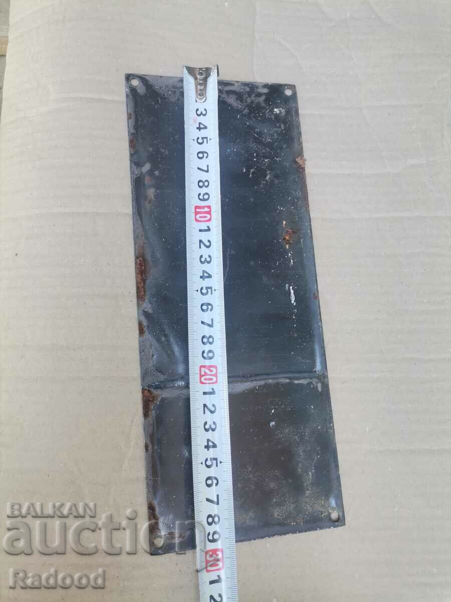 Auction  Enamel plate