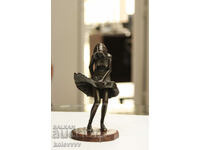 Statuette, souvenir - "The Girl and the Wind". Copper electroplating.