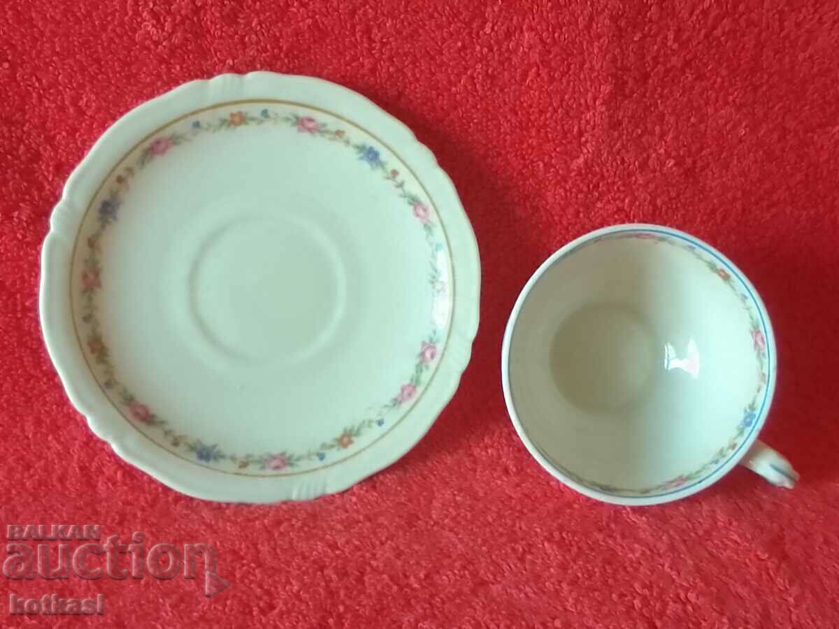 Old porcelain double set Moka cup saucer Bareuther Germany with price 25.50 BGN | € 13.04