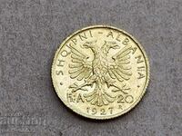 20 francs 1927 Albania Amet Zogu gold 6.45 900/1000