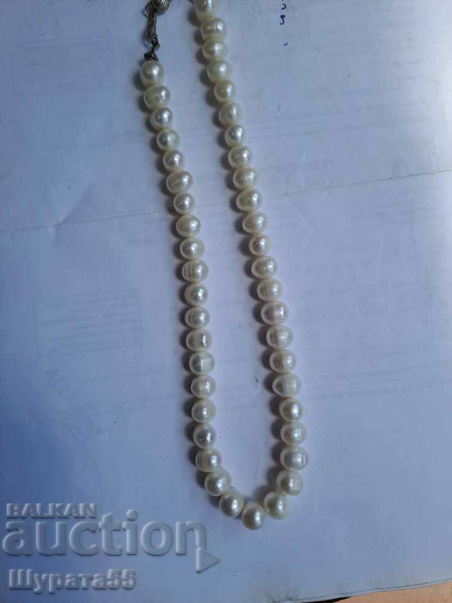 Pearls and silver 44cm. with price 120.00 BGN | € 61.36 Pearls and silver 44cm. with price 120.00 BGN | € 61.36