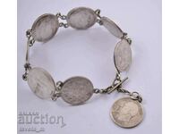 Silver coin bracelet 23 g