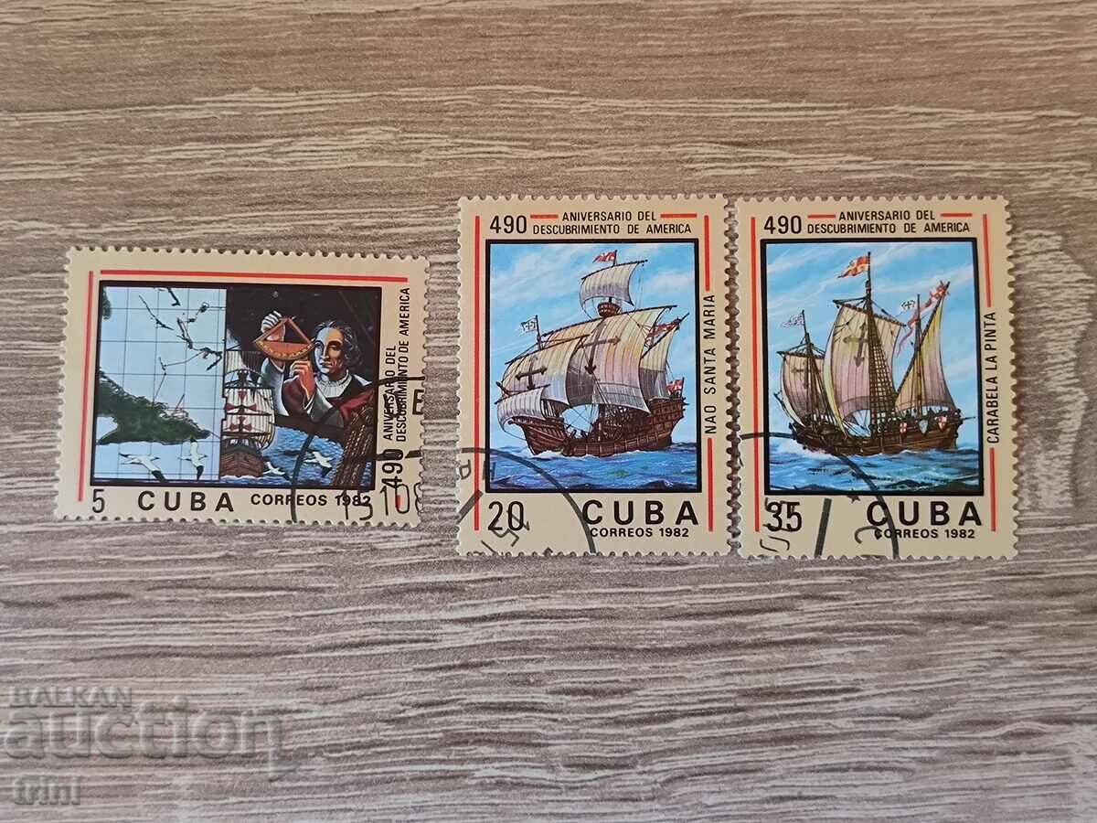 Cuba 490 years since the discovery of America 1982.
