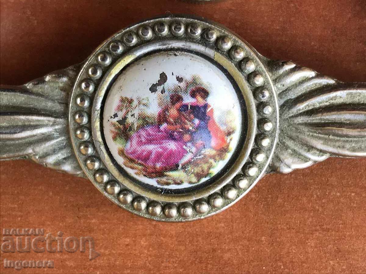 HANDLE FURNITURE HANDLES METAL PORCELAIN ANTIQUE with price 24.00 BGN | € 12.27