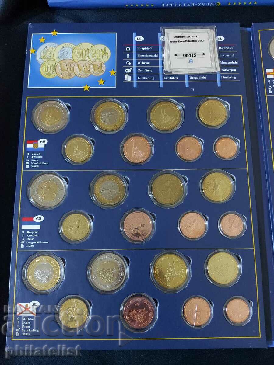 Set of 7 trial euro series / set 2003 year - V with price 150.00 BGN | € 76.69 Set of 7 trial euro series / set 2003 year - V with price 150.00 BGN | € 76.69