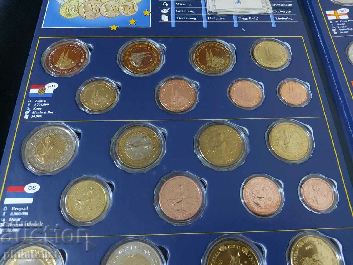 Auction Set of 7 trial euro series / set 2003 year - V Auction Set of 7 trial euro series / set 2003 year - V