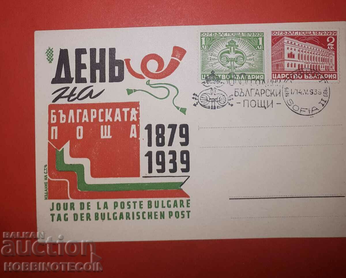 НЕ УПОТРЕБЯВАНА КАРТИЧКА КАРТА СОФИЯ2 60 БЪЛГАРСКИ ПОЩИ 1939