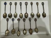 Silver collectible spoons. 28 pcs., 264.84 g. Sample-800