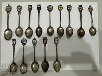 Silver collectible spoons. 28 pcs., 261.31 g. Sample-800