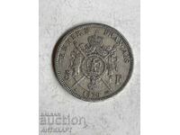 сребърна монета 5 франка Франция 1870 сребро