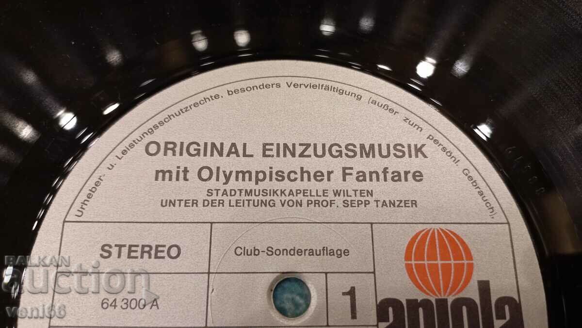 Delivery of Gramophone Record Olympic Fanfare Innsbruck 1976 Delivery of Gramophone Record Olympic Fanfare Innsbruck 1976