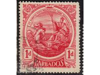 GB/Barbados-1916-State Seal of the colony - "Britannia", stamp