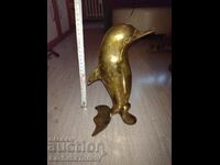 Beautiful figure statuette Dolphin France metal perfect