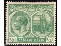GB/St.Kitts Nevis-1918-Medalion-KG V+Columbus,MLH