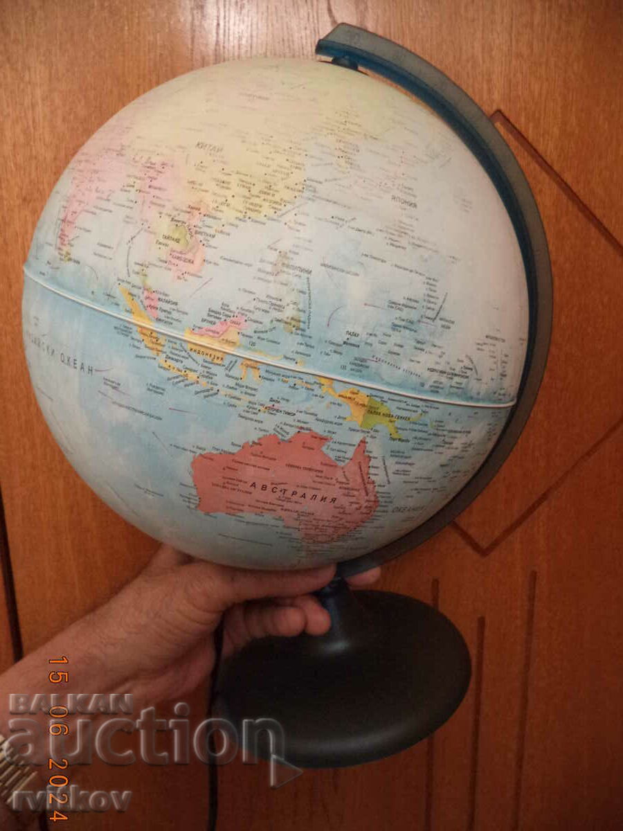 Globe with constellations and LED lighting