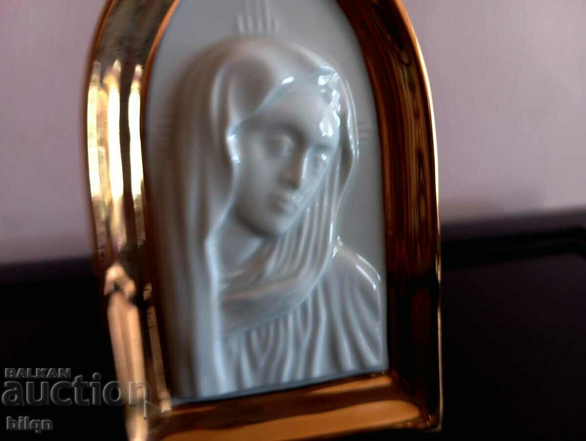 Great German Porcelain Icon With Gilt with price 28.98 BGN | € 14.82