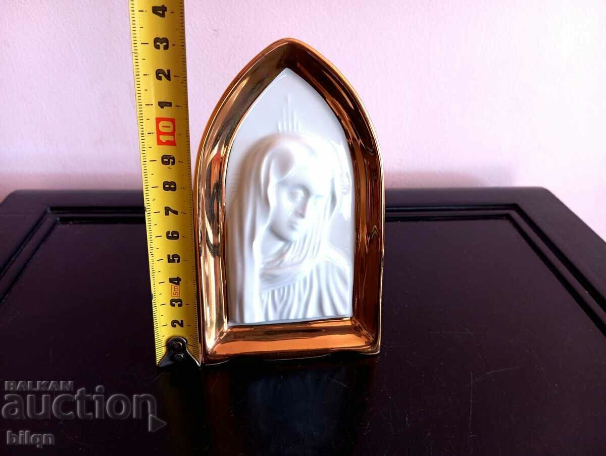 Mare icoană germană din porțelan cu auriu - 6 Mare icoană germană din porțelan cu auriu - 6