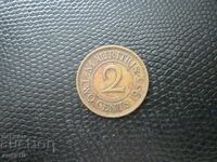 Mauritius 2 cent 1955
