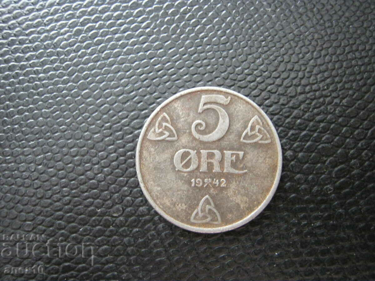 Norway 5 ore 1942