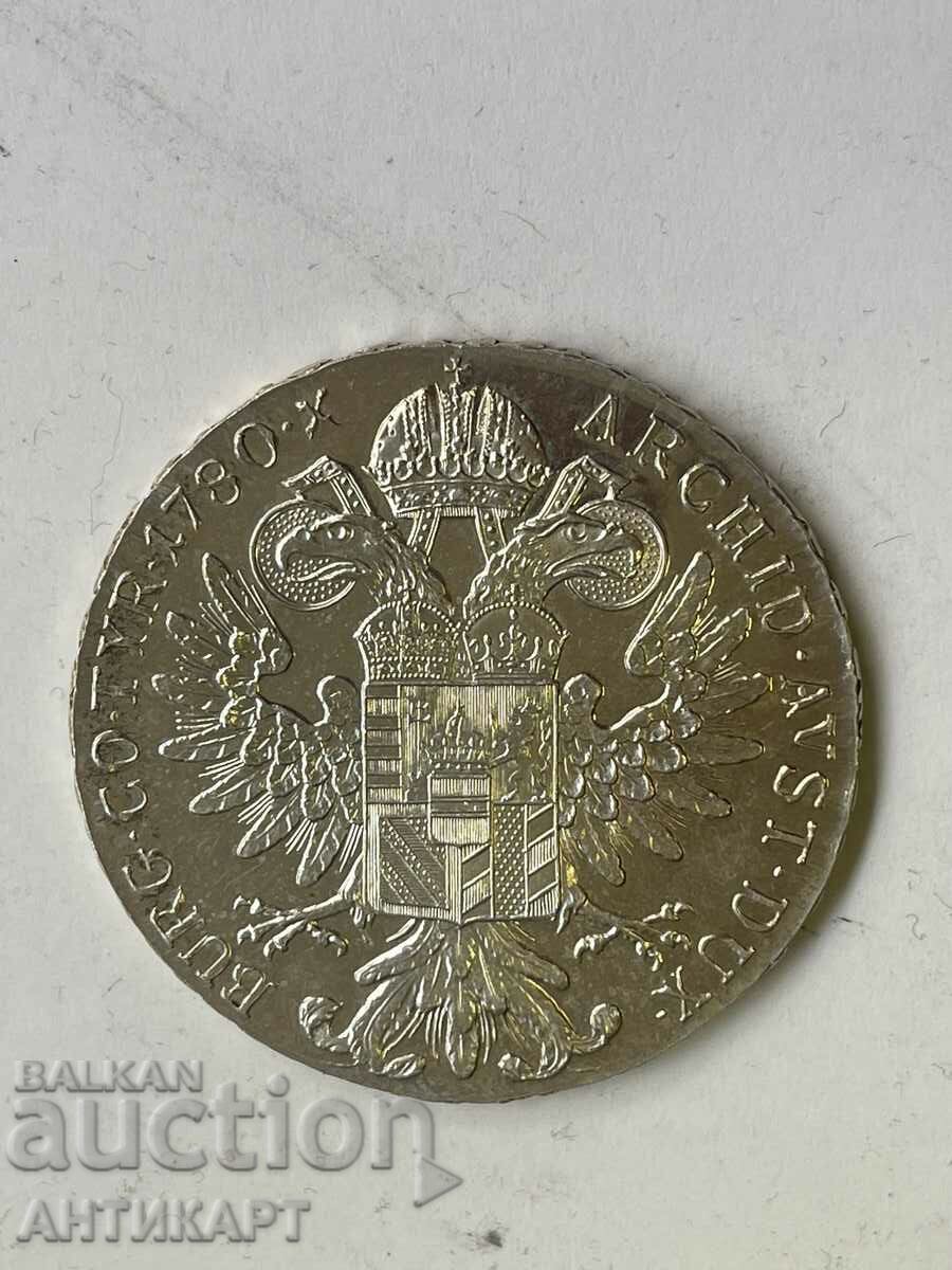 #7 Австрия сребърна монета талер Мария Терезия сребро 1780
