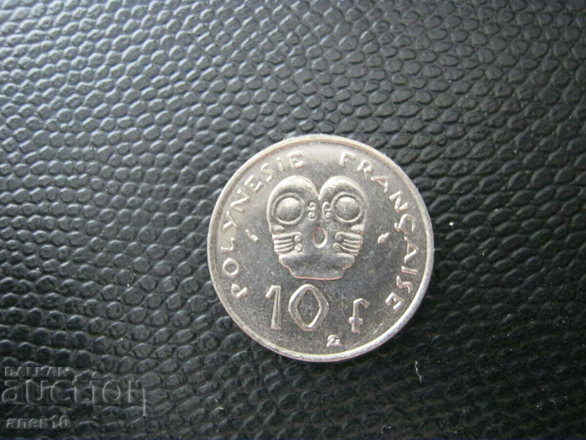 Ο π. Πολυνησία 10 φράγκα 1982