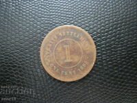 Straits Settlements 1 cent 1883