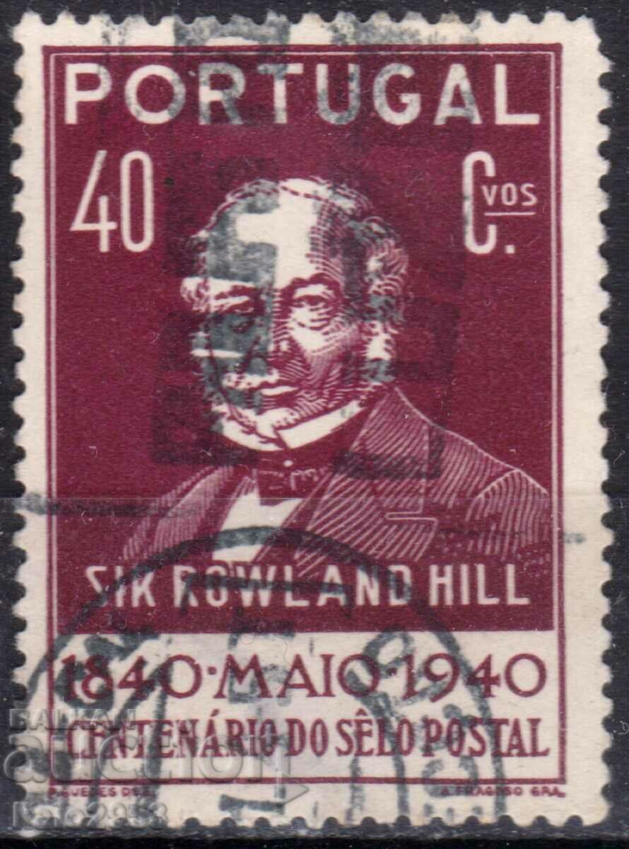 Portugal-1940-100 years postmark-Sir R. Hill, postmark