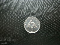 Ямайка   5  цент   1989