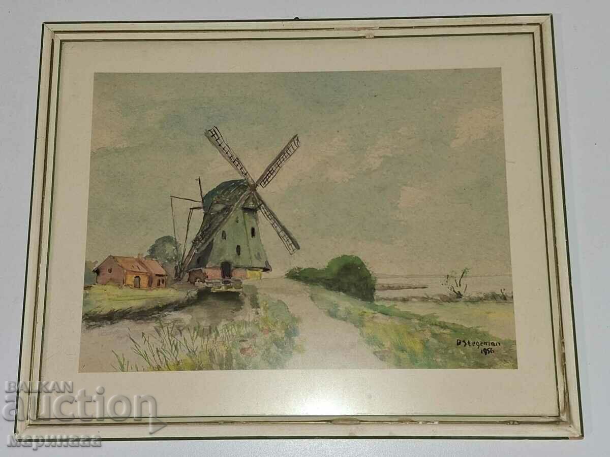 OLD PICTURE. WATERCOLOR. GERMANY