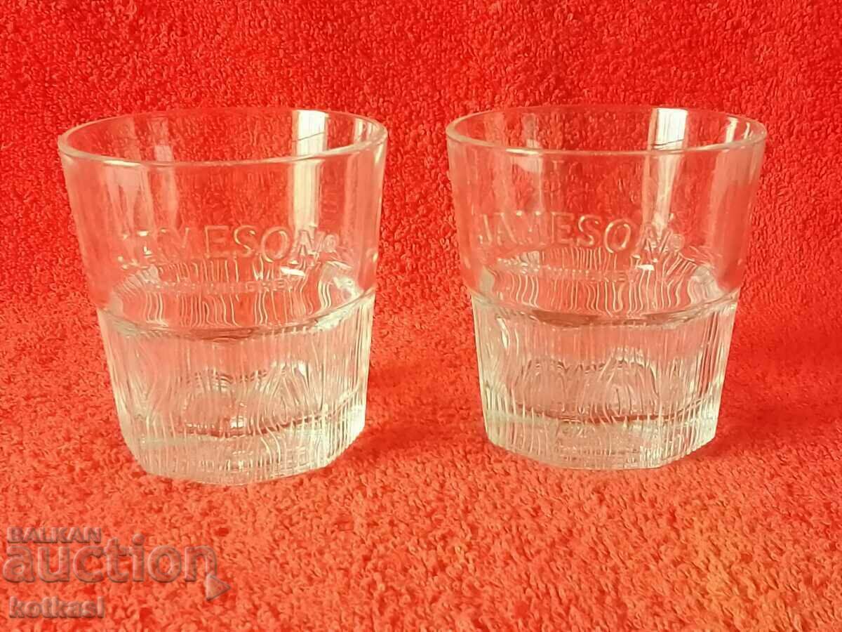 Lot of 2 glass glasses for JAMESON IRISH WHISKEY