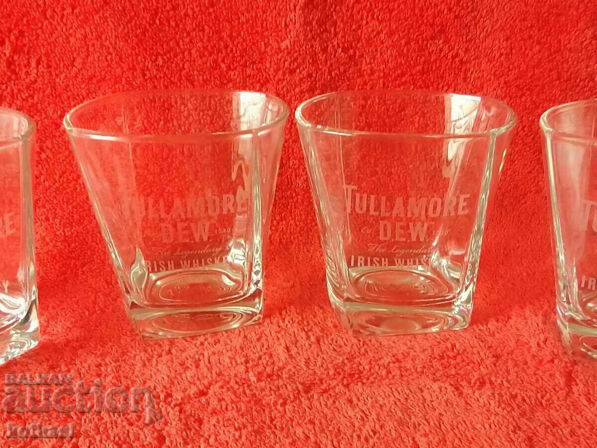 Lot of 4 TULLAMOR D.E.W IRISH WHISKEY glass tumblers with price 16.50 BGN | € 8.44 Lot of 4 TULLAMOR D.E.W IRISH WHISKEY glass tumblers with price 16.50 BGN | € 8.44