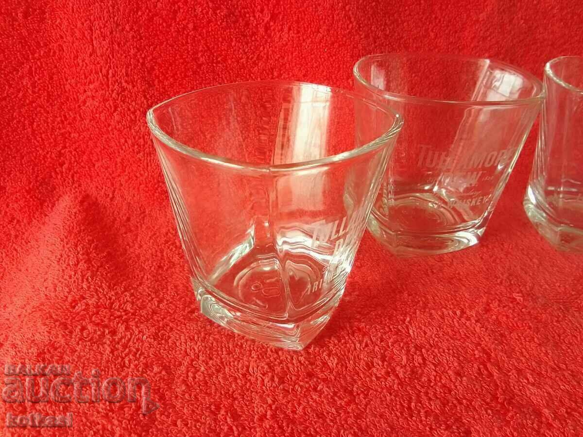 Lot of 4 TULLAMOR D.E.W IRISH WHISKEY glass tumblers - 6 Lot of 4 TULLAMOR D.E.W IRISH WHISKEY glass tumblers - 6
