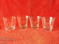 Лот 4 бр стъклени чаши за уиски TULLAMOR D.E.W IRISH WHISKEY