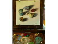 Author's oil painting - Still life - 7 lucky stones