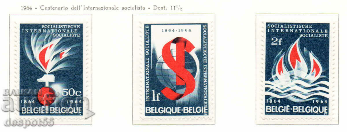 1964. Belgia. 100 de ani de la Uniunea Internațională Socialistă