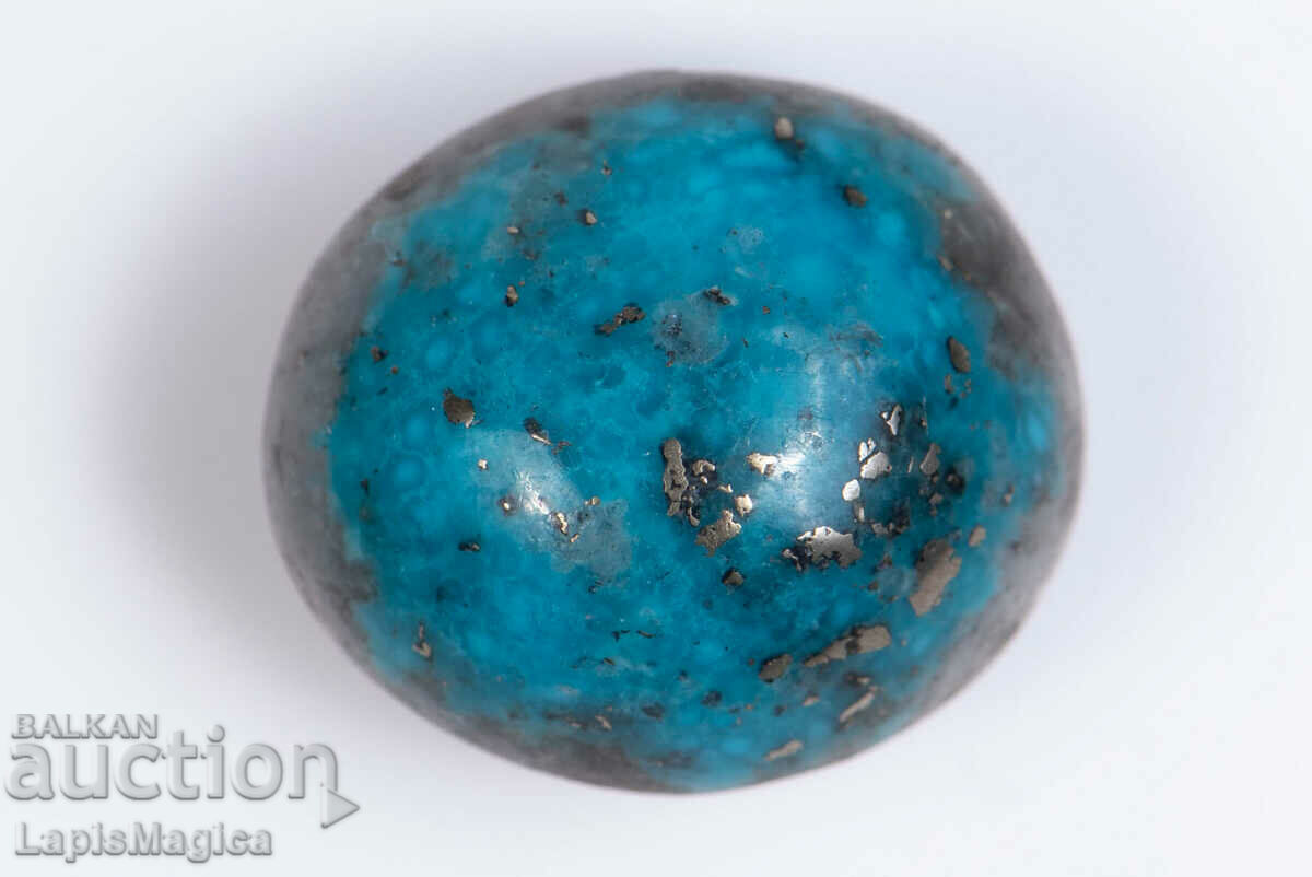 Blue Persian Turquoise with Pyrite 15.10ct Cabochon #10