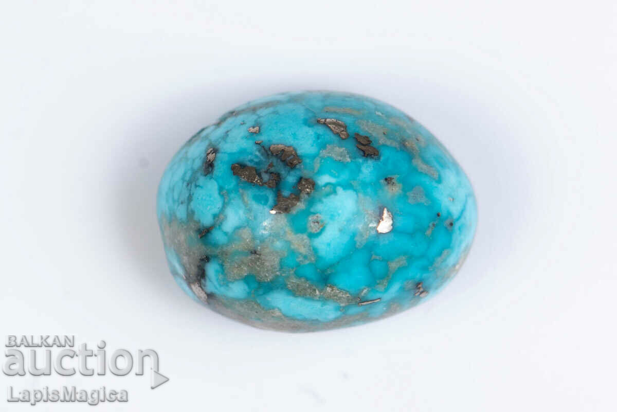Blue Persian Turquoise with Pyrite 10.15ct Cabochon #19