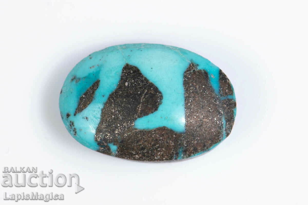 Blue Persian Turquoise with Pyrite 11.79ct Cabochon #20