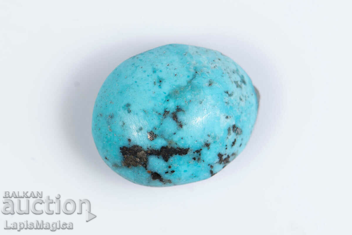 Blue Persian Turquoise with Pyrite 7.22ct Cabochon #21