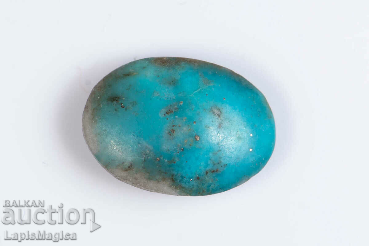 Blue Persian Turquoise with Pyrite 5.71ct Cabochon #23
