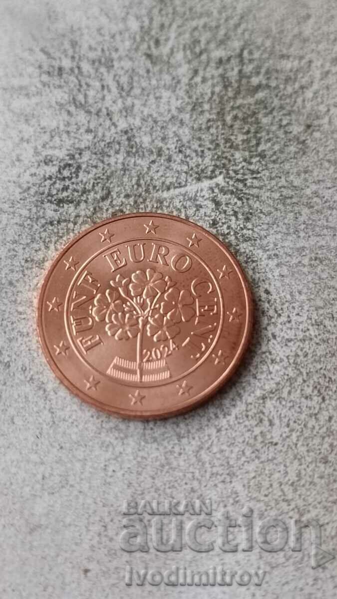 Austria 5 cents 2024 with price 0.85 BGN | € 0.43 Austria 5 cents 2024 with price 0.85 BGN | € 0.43